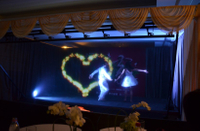 Pepper Ghost 3D Proyeksi Holografik Foil Hologram Live Show Untuk Tahap Besar